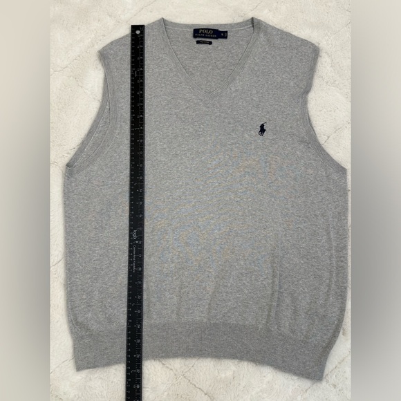 Polo Ralph Lauren Pima Cotton Vest Light gray light weight Men’s XL Ex cond - Picture 6 of 9